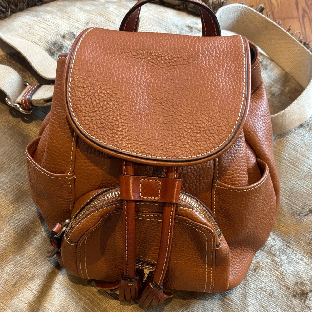 Dooney & Bourke Red and Tan Leather Bag